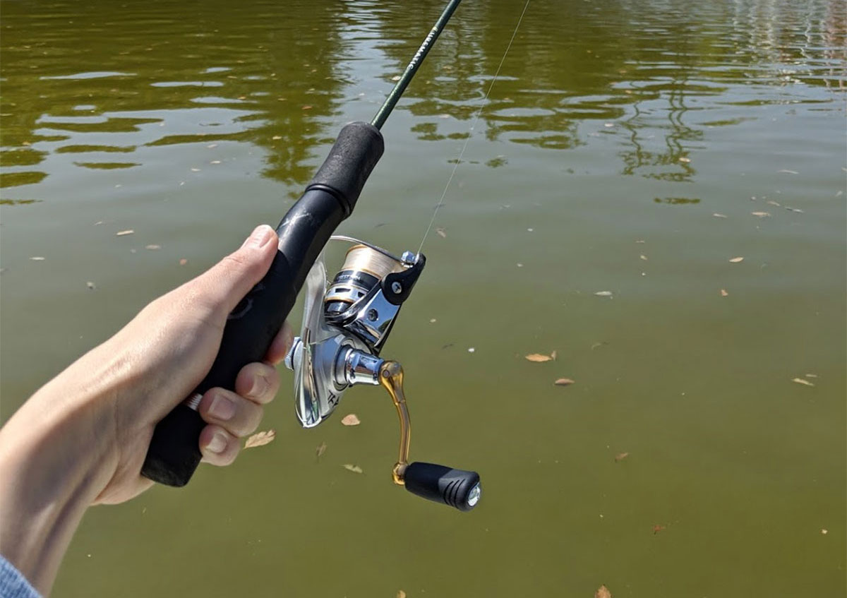 としまえんで初めてのルアー釣り